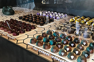 Display of chocolates in new Tucson Arizona shop