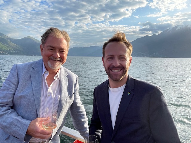 A toast on the waters of Lake Maggiore