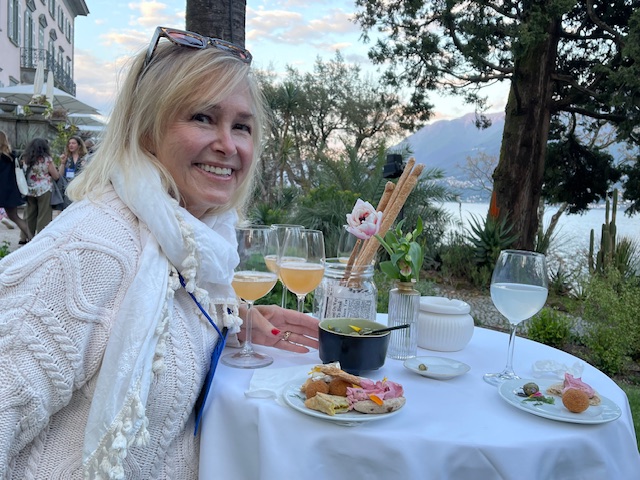 Lakeside aperitivo at a Travel Classics gathering in Ticino
